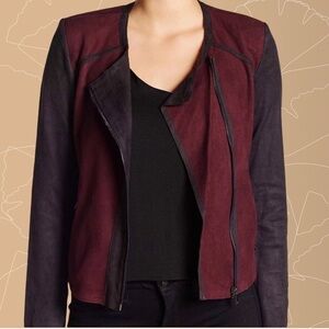 Jessica Simpson Burgundy and Black Blazer